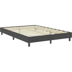 vidaXL Boxspring-Bettgestell Grau Stoff 180x200 cm