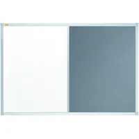 Franken Kombitafel 120 x 90 cm grau / weiß