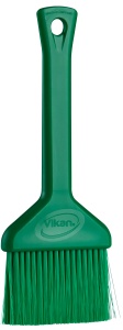 Vikan Lebensmittelpinsel, 70 mm, weich, Backpinsel mit dünnen und weichen Borsten, Farbe: grün