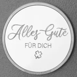 Silbermedaille 1oz Alles Gute Gravurmedaille