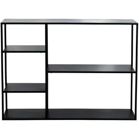 [en.casa] Standregal Isojoki 120x35x87,5 cm, Metall Schwarz matt