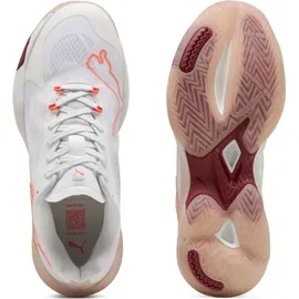 Puma Vantage Nitro Hallenschuhe Damen puma white/glowing red/rose quartz 40