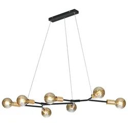 Hängeleuchte Pendel Cross in Schwarz/Bronze max. 28 Watt
