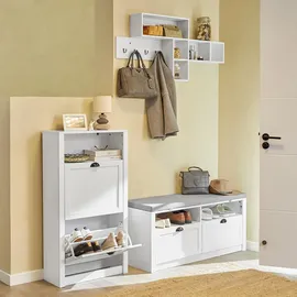 SoBuy Schuhkipper 60 x 110 x 24 cm weiß