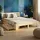 Homestyle4u Holzbett 160 x 200 cm Braun