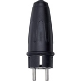 Merten Vollgummi-SCHUKO-Stecker, schwarz