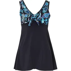 bonprix Long Tankini Oberteil, schwarz, 42