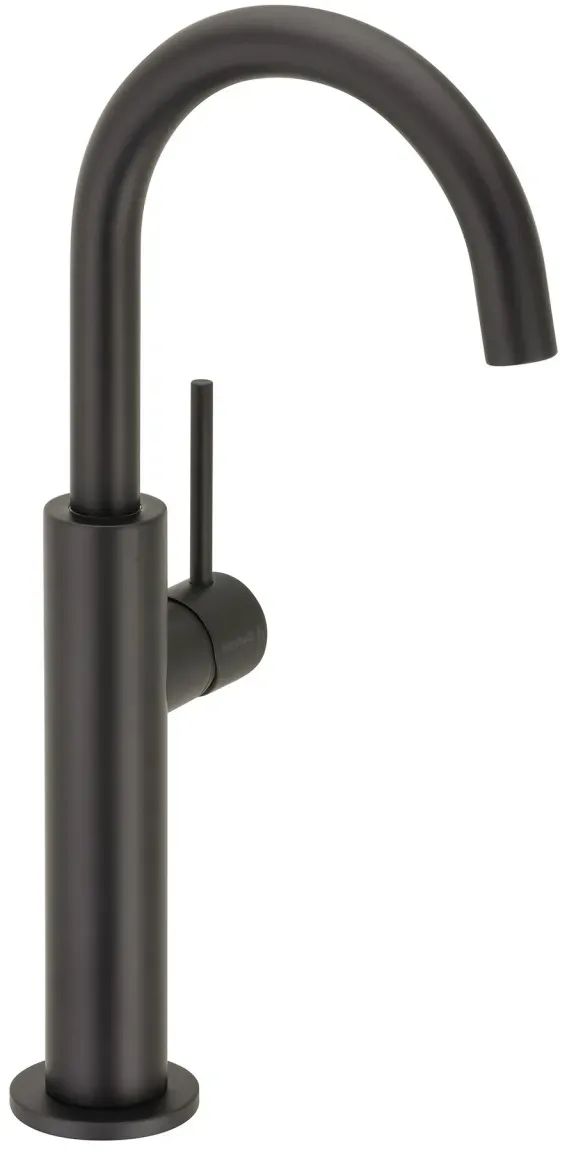 Herzbach Waschtisch-Einlochbatterie DEEP BLACK 127 Slim L-Size ohne Ablauf Schwarz matt, 23.203420.2 23.203420.2.12