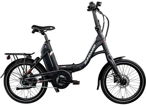 ZÜNDAPP E-Bike »X20«, 20 Zoll, 7 Gänge, max. Reichweite: 120 km, schwarz/rot - schwarz | rot