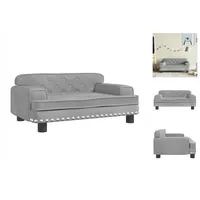 vidaXL Kindersofa Hellgrau 70x45x30 cm Samt