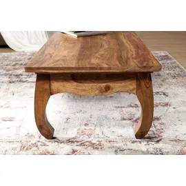 FineBuy Couchtisch Braun Massivholz 110 x 60 x 40 cm