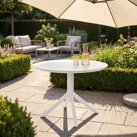 CLP Gartentisch Ø 105 x 74 cm Weiß