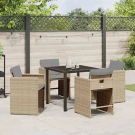 vidaXL Garten Essgruppe 5-tlg. Beige