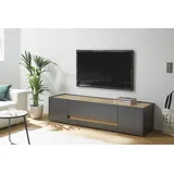 Home Affaire City/Giron Lowboard 170 cm Grau Holz