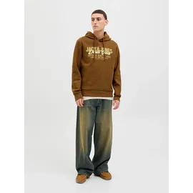 JACK & JONES Herren, Hoodie Kapuzenpullover JJELOGO SWEAT HOOD 2 COL regular fit 12279649 monks robe, M