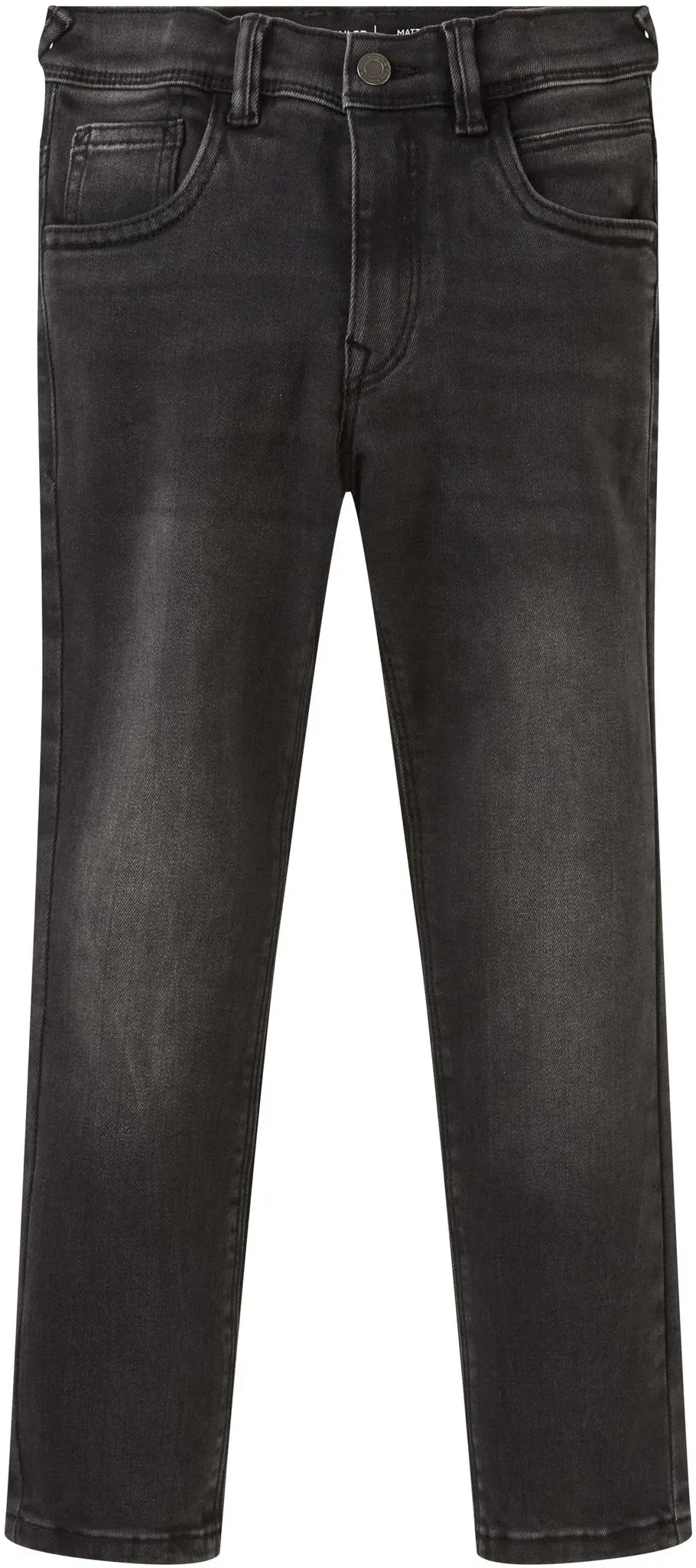Skinny-fit-Jeans TOM TAILOR, Kinder, Gr. 116, N-Gr, blau (clean mid stone schwarz denim), Denim/Jeans, Obermaterial: 77% Baumwolle, 15% Polyester, 6% Elastomultiester, 2% sonstige Fasern. Futter: 100% Baumwolle, unifarben, skinny fit knöchellang, Jeans, im Five-Pocket Style
