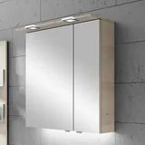 Pelipal Serie 6025 (Solitaire) Spiegelschrank 65 cm, Modul links außen, große Tür links 6025-SPS01-L-LA-K438, Badmöbel, riviera eiche quer nachbildung