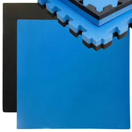 Eyepower Trainingsmatte mit Rand 90 x 90 x 4 cm, waschbar,pflegeleicht, Teppiche - 90x90cm Bodenschutzmatte Gym Matte Sport Puzzlematte