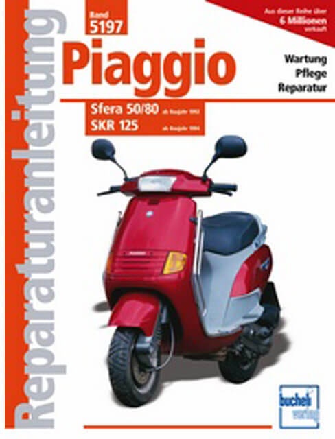 Motorbuch Vol. 5197 Reparatie instructies Piaggio Sfera 50/80 van bouwjaar 1992, SKR 125 vanaf bouwjaar 1994