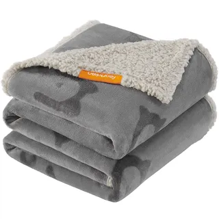 Songmics Feandrea PPB060G01 Hunde-/Katzenwurfdecke Hund Flanell grau