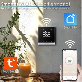 Echos Wandthermostat Heizung Smart Fußbodenheizung WLAN Raumthermostat Über Smartphone Tuya Smart Life Amazon Alexa Google Home steuerbar Thermostat Fußssbodenheizung Programmierbares Raumthermostat