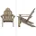 ML-Design Adirondack-Stuhl Gartenstuhl 89 x 70 x 89 cm grau