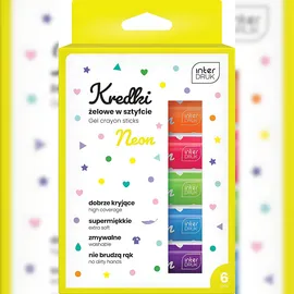 Interdruk Gel-Poster-Farbstifte 6 St. neonfarben