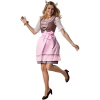 dressforfun Dirndl Frauenkostüm Mini-Dirndl Altötting Modell 1 rosa|rot XL