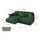 altdecor Ecksofa Cord 2-Sitzer Grün