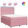 vidaXL Boxspringbett mit Matratze Rosa 140x200 cm Samt