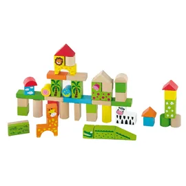 New Classic Toys Viga Holzbauklötze Zoo, Babyspielzeug