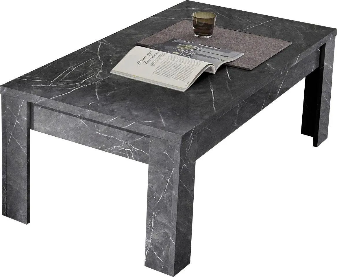 Couchtisch INOSIGN "Carrara", grau (anthrazit marmor, optik, anthrazit marmor, optik, anthrazit marmor, optik), B:122cm H:45cm T:65cm, Tische, (125 x 65 cm)
