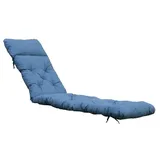 Home Feeling Liegenauflage Deckchair Sitzkissen für Liege, 195x49 cm blau|grau