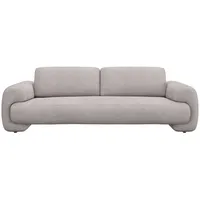 flexlux 3-Sitzer Molino Designsofa, Polstersofa, Einzelsofa, Couch, Kaltschaum & Stahl-Wellen für erstklassigen Sitzkomfort, Füsse Schwarz beige