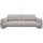flexlux 3-Sitzer Molino Designsofa, Polstersofa, Einzelsofa, Couch, Kaltschaum & Stahl-Wellen für erstklassigen Sitzkomfort, Füsse Schwarz beige