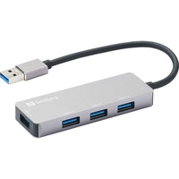 Sandberg USB-A Hub 1xUSB3.0+3x2.0 Saver - 4 - Grau