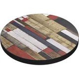 GGM Möbel Bistro Tischplatte | Ø 80 cm Ø Vintage Bunt | Gastro Tischplatte