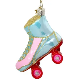 SIKORA Rollschuh besondere Weihnachtskugel Glas Christbaumschmuck Deko Figur Weihnachten Anhänger Ornament - Trend Line - BS549