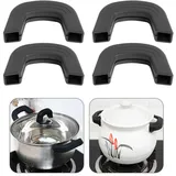 Topfgriff Silikon, Topfgestell, Kochfinger, Küchenhitzeschutz - Hitzebeständige Silikongriffe für Töpfe, Hochwertige Ofenhandschuhe, 4 Stück