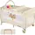 Tectake tectake® Kinder Reisebett, klappbar und höhenverstellbar, 2 Rollen mit Bremsen, inklusive Tragetasche, 132 x 75 x 104 cm