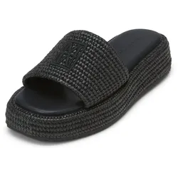 Sandale MARC O'POLO "in Bastoptik", Damen, Gr. 40, schwarz, Obermaterial: 100% Polyester, unifarben, Schuhe