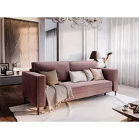 NEXT COLLECTION Schlafsofa Sofa mit Schlaffunktion TAMARA, B:226/H:73/T:80cm, Lose Rückenkissen, große Schlaffunktion rosa