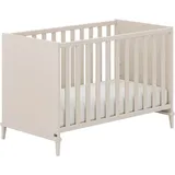 yuny by paidi Babybett SISTER LOU in Beige, Gitterbett höhenverstellbar, Kinderbett beige|braun 127 cm x 82 cm x 68 cm