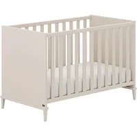 yuny by paidi Babybett SISTER LOU in Beige, Gitterbett höhenverstellbar, Kinderbett beige|braun 127 cm x 82 cm x 68 cm