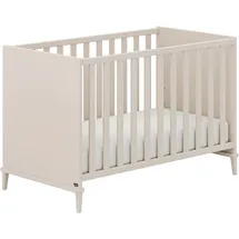 yuny by paidi Babybett SISTER LOU in Beige, Gitterbett höhenverstellbar, Kinderbett beige|braun 127 cm x 82 cm x 68 cm