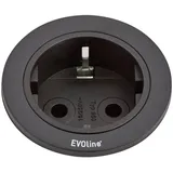 EVOline 159280000900 Einbau-Steckdosenleiste 1fach Schwarz