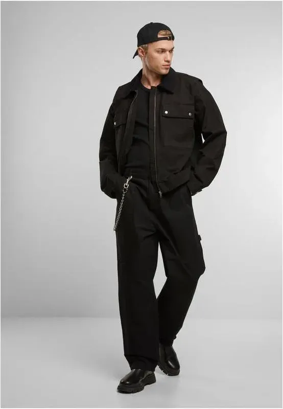 Urban Classics Herren-Carpenter-Hose aus Baumwolle, schwarz, Größe 32