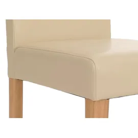 Mendler Esszimmerstuhl Littau Kunstleder beige 4er Set