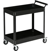 DURHAND Werkstattwagen Metall 84,5x38x84,5 cm Schwarz unbestückt