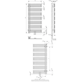 Kermi Diveo Badheizkörper 1320 x 600 mm 304 W weiß Mittelventil